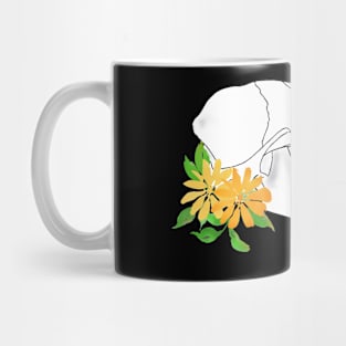 Floral Fox Skull Art Mug